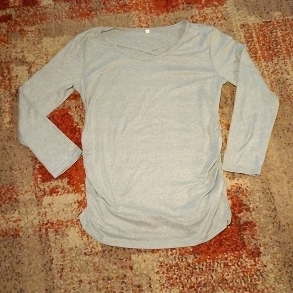 Women's size XL Gray maternity top - Picture 1 of 9